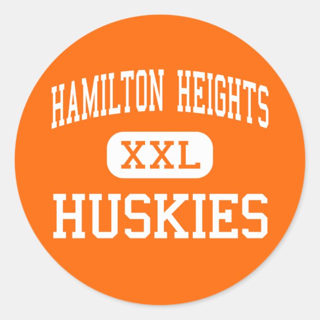 Hamilton Heights - Huskieses - Hocharcadia Runder Aufkleber (Vorderseite)