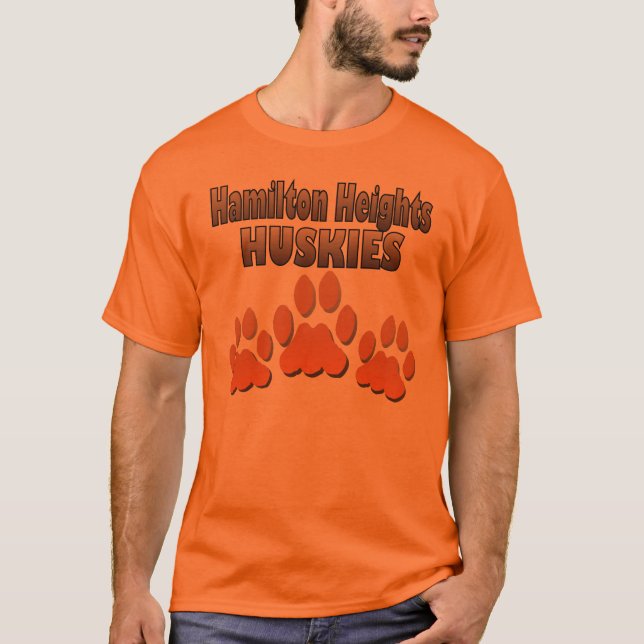 Hamilton-Höhen Huskie Tatzen T-Shirt (Vorderseite)