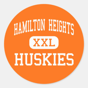 Hamilton-Höhen - Huskies - hoch - Arcadia Runder Aufkleber