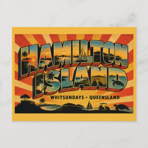 Hamilton Island Queensland Resort-Insel Vintage Postkarte