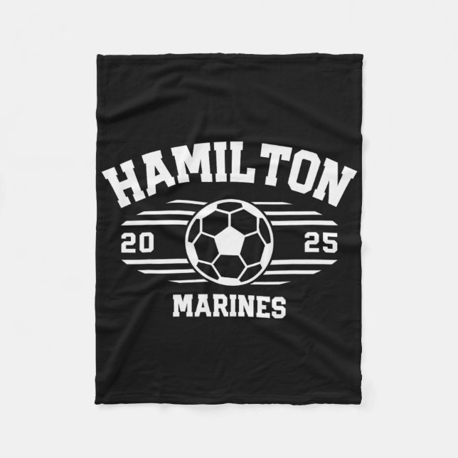 Hamilton Marines Fußballrechnung 2025 Hs  Fleecedecke (Vorderseite)