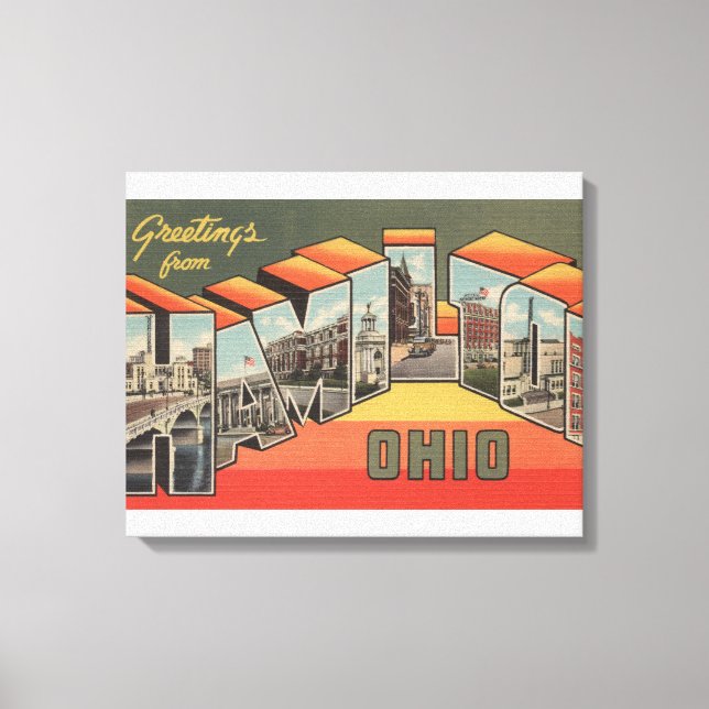 Hamilton, Ohio - Große Briefszenen 2 Leinwanddruck (Vorderseite)