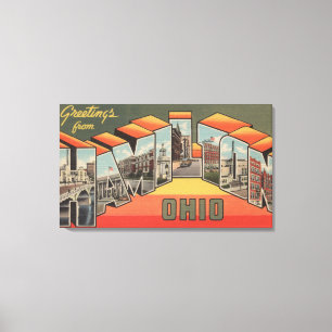 Hamilton, Ohio - große Buchstabe-Szenen 2 Leinwanddruck