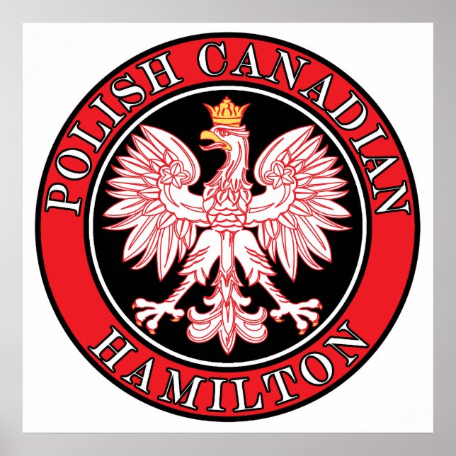 Hamilton Polnisch Kanadischer Adler Poster (Vorne)