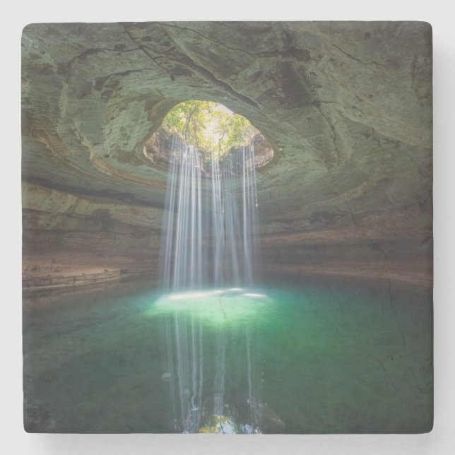 Hamilton Pool Coaster Set - Natural Texas Design Steinuntersetzer (Vorderseite)