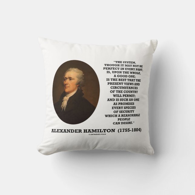 Hamilton-System perfekt nicht sein ein gutes Zitat Kissen (Vorderseite)