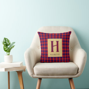 Hamilton-Tartan-Monogramm H  Kissen