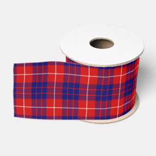 Hamilton Tartan Red Blue lila kariert Ripsband