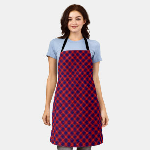 Hamilton Tartan Red Blue lila kariert Schürze