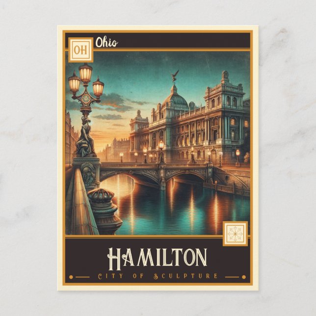 Hamilton, | VINTAG Postkarte (Vorderseite)