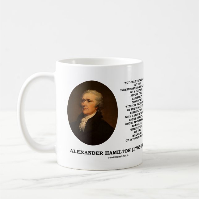 Hamilton Wealth Independence Security Manufacturin Kaffeetasse (Links)