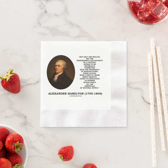 Hamilton Wealth Independence Security Manufacturin Serviette (Beispiel)