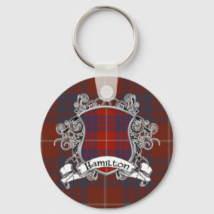 Hamiltontartan-Schild Schlüsselanhänger