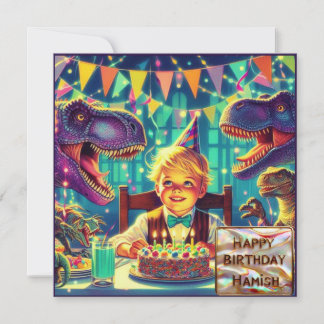  HAMISH ~ Carte d'anniversaire ~ Violet Bleu ~