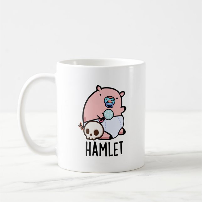 Hamlet Funny Shakepear Baby Pig Puff Kaffeetasse (Links)