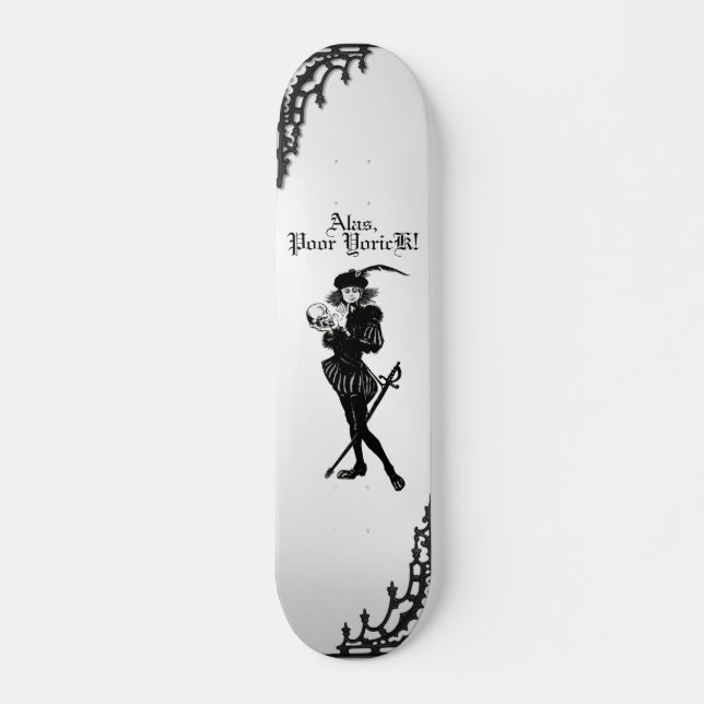 Hamlet-Karikatur Skateboard (Vorne)