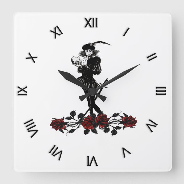 Hamlet Quadratische Wanduhr (Vorderseite)