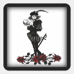 Hamlet Quadratischer Aufkleber
