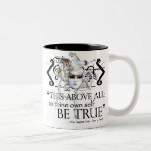 Hamlet "…, Selbst zu besitzen ist wahres… "Zit Zweifarbige Tasse
