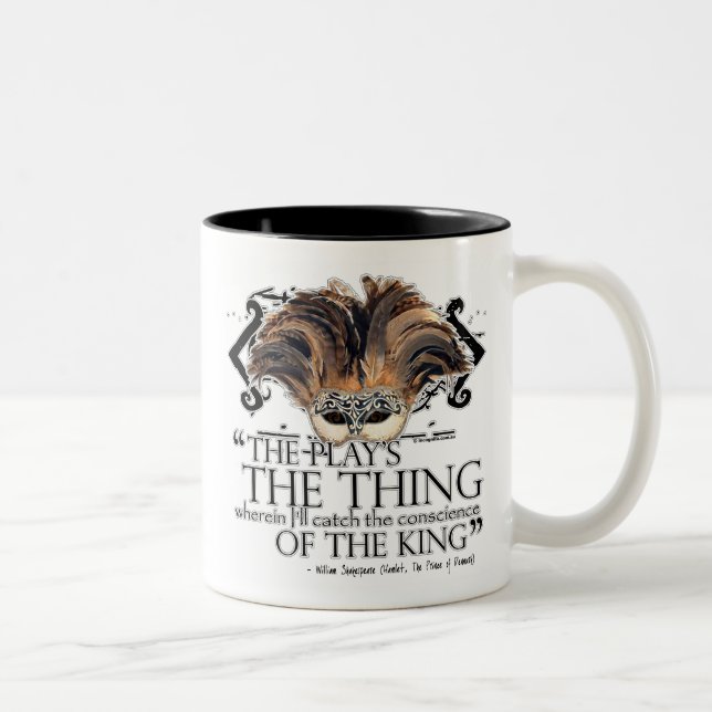 Hamlet-Spiel-Zitat Zweifarbige Tasse (Rechts)