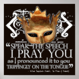 Hamlet "sprechen die Rede… " Poster