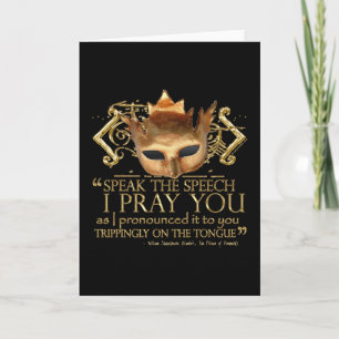 Hamlet "sprechen die Sprache… "Zitat (Goldversion) Karte