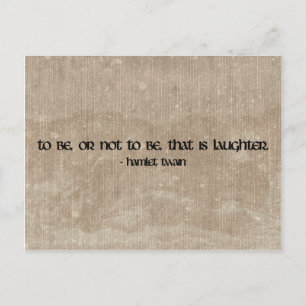 Hamlet Twain lustiges Zitat Postkarte