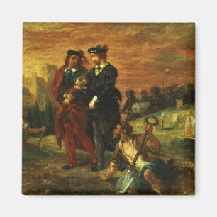 Hamlet und Horatio im Friedhof, 1859 (Öl auf c Magnet