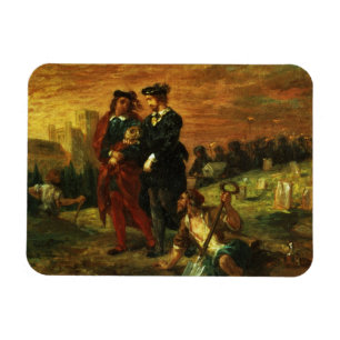 Hamlet und Horatio im Friedhof, 1859 (Öl auf c Magnet