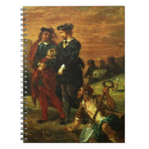 Hamlet und Horatio im Friedhof, 1859 (Öl auf c Notizblock