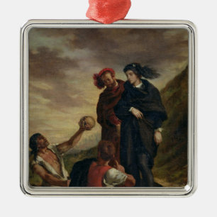 Hamlet und Horatio im Friedhof Ornament Aus Metall