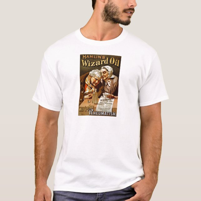 Hamlins Zauberer-Ölanzeige T-Shirt (Vorderseite)