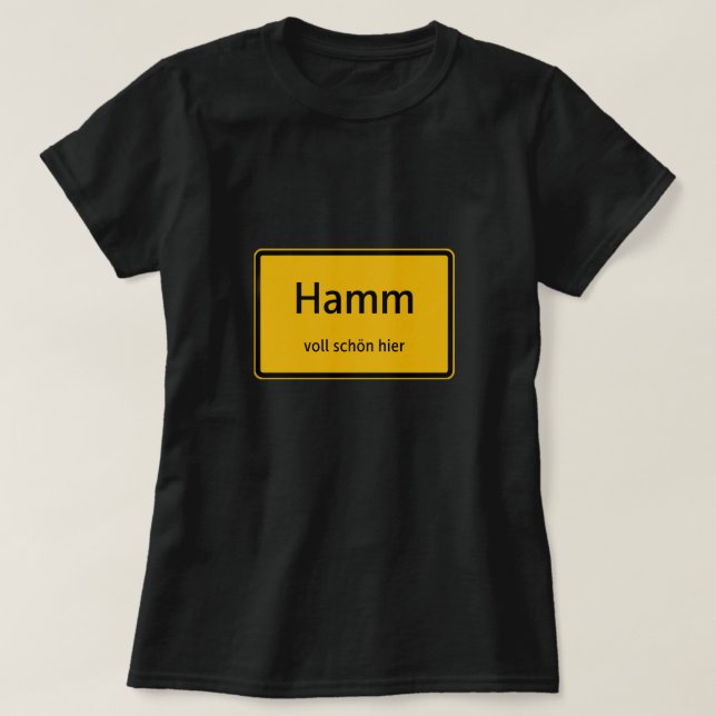 Hamm Damen Frauen T-Shirt Tshirt Shirt (Design vorne)