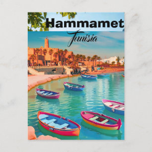 Hammamet Tunisie Carte Postale Voyage Art, Hammame