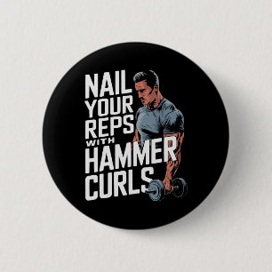 Hammer Curls Bodybuilding Fitness Workout Gym Button