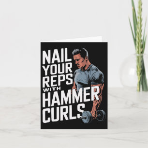 Hammer Curls Bodybuilding Fitness Workout Gym Karte