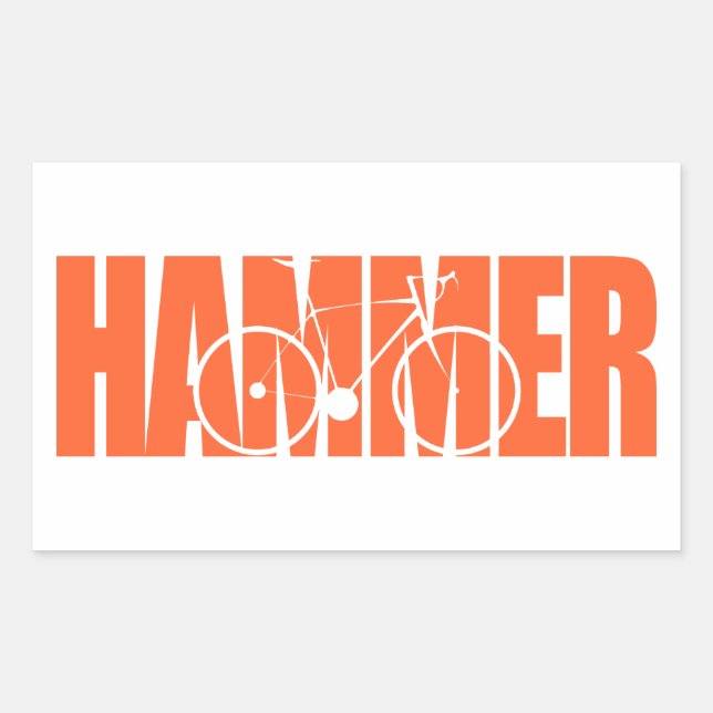 Hammer Cycling Rechteckiger Aufkleber (Vorderseite)