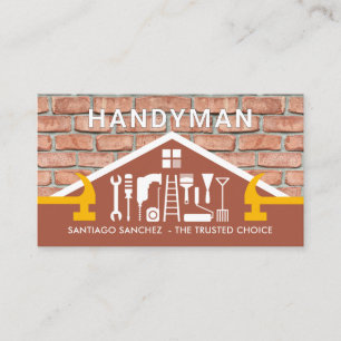 Hammer-Dachdecker-Handwerker-Reparaturwerkzeug Visitenkarte