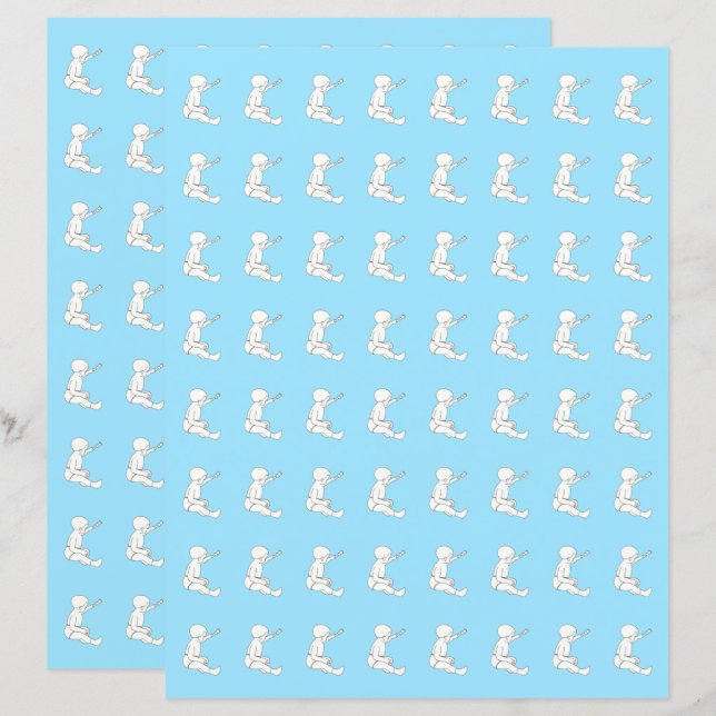 Hammer für Baby, blaues Scrapbook (Vorne/Hinten)