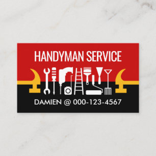 Hammer Handyman Reparaturwerkzeuge Reparatur Visitenkarte