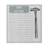 Hammer It Out Fix It Chore List Monogram grau