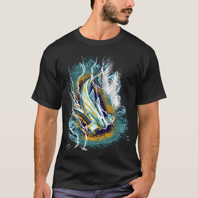 Hammer Shark Illustration T-Shirt (Vorderseite)