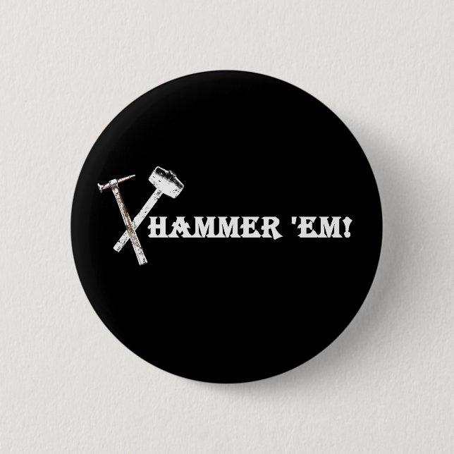 Hammer sie! Funky Button (Vorderseite)