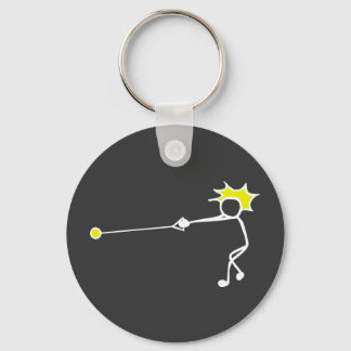 Hammer-Turm-mit-Sport-Hammerröhre schwarz gelb Schlüsselanhänger