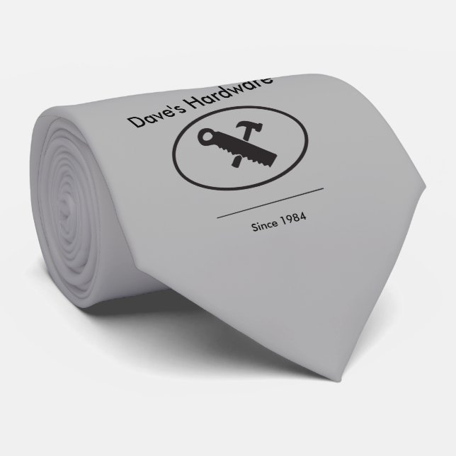 Hammer- und Sägedesign Krawatte (Gerollt)