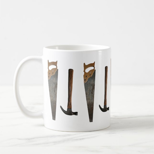 Hammer- und Sägeelemente Kaffeetasse (Links)