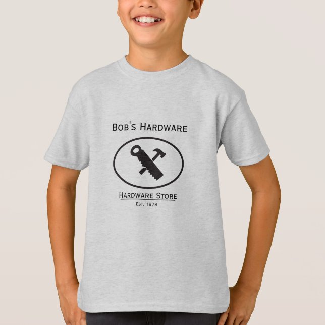 Hammer und sah Entwurf T-Shirt (Vorderseite)