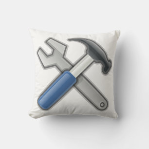Hammer und Schraubenschlüssel Kissen