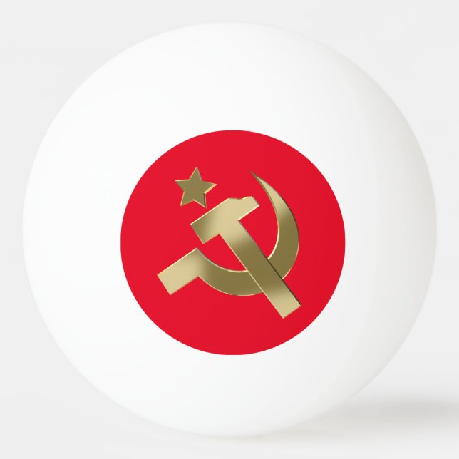 Hammer und Sichel Tischtennisball (Rückseite)