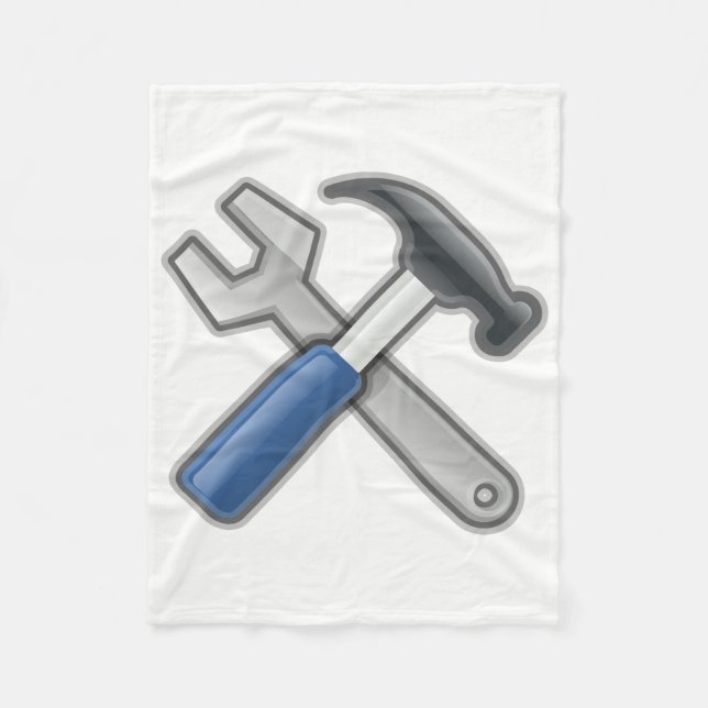 Hammer und Wrench Fleecedecke (Vorderseite)